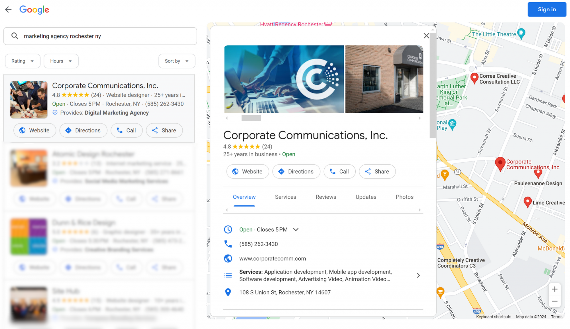 Google Business Profile for Corporate Communications 